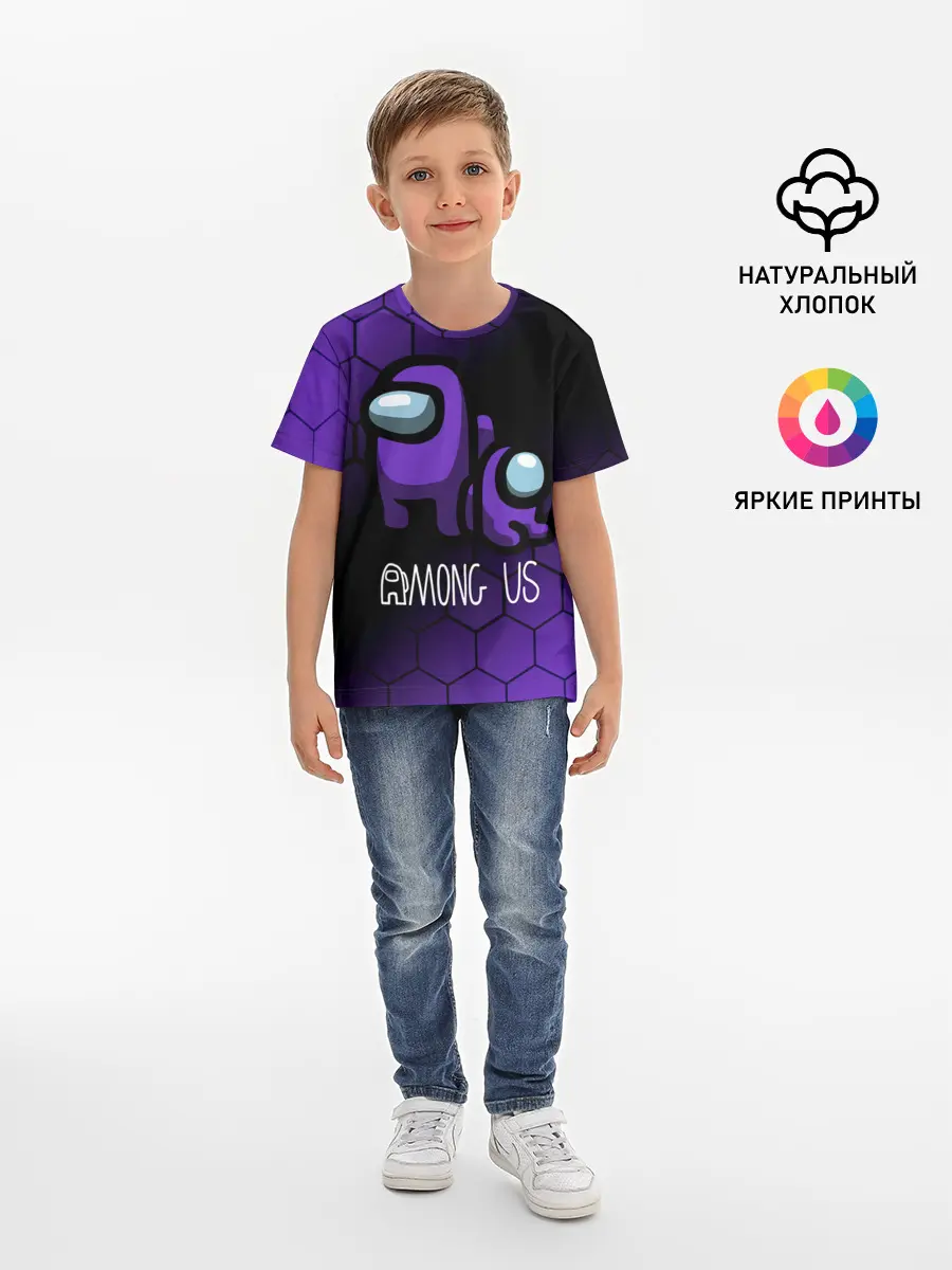 Детская базовая футболка / AMONG US - DARK