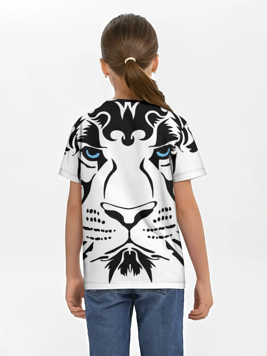 Детская базовая футболка / Водяной голубоглазый тигр