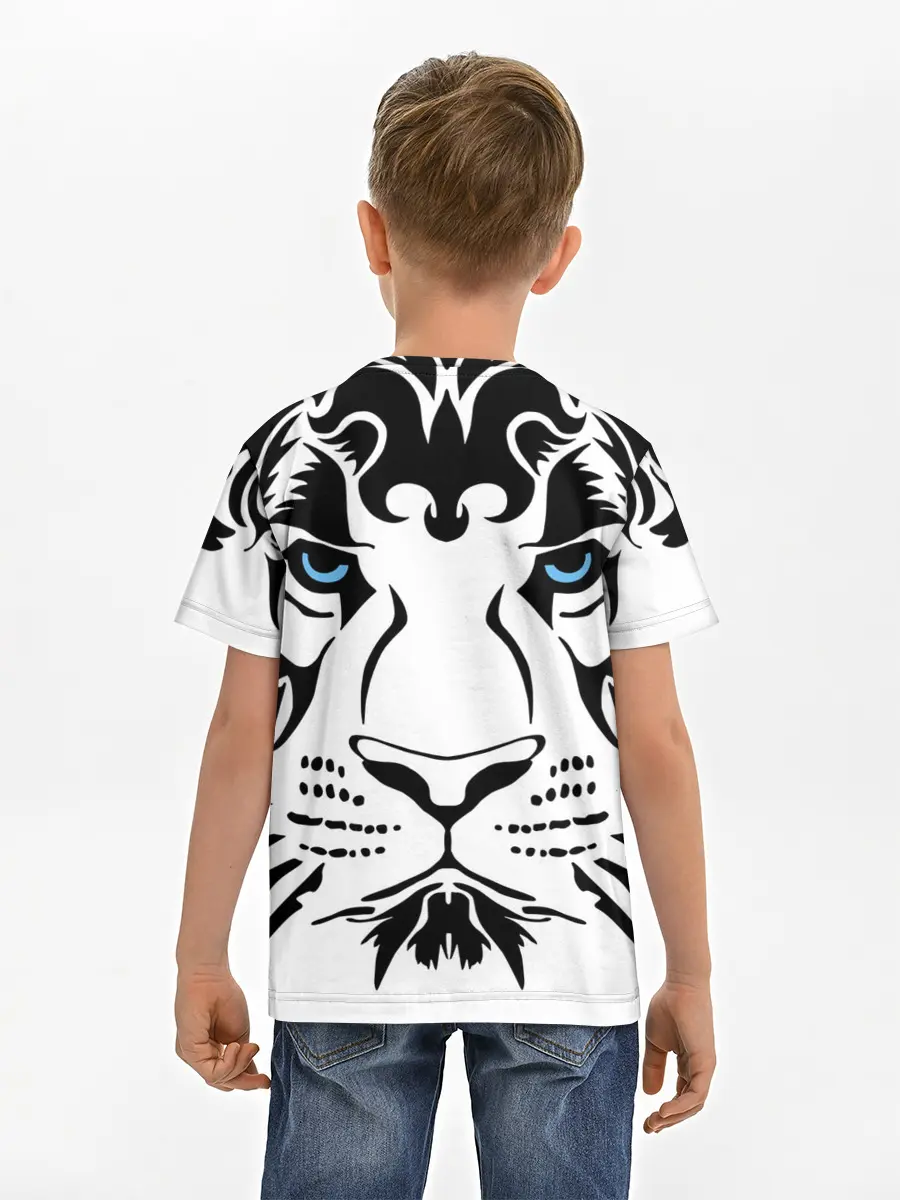 Детская базовая футболка / Водяной голубоглазый тигр