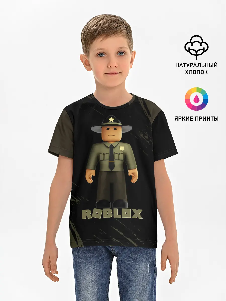 Детская базовая футболка / ШЕРИФ | РОБЛОКС
