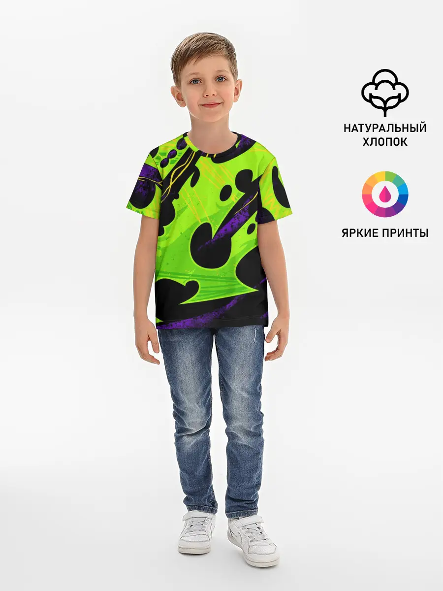 Детская базовая футболка / КИСЛОТНАЯ ОРГАНИКА | НЕОНОВАЯ