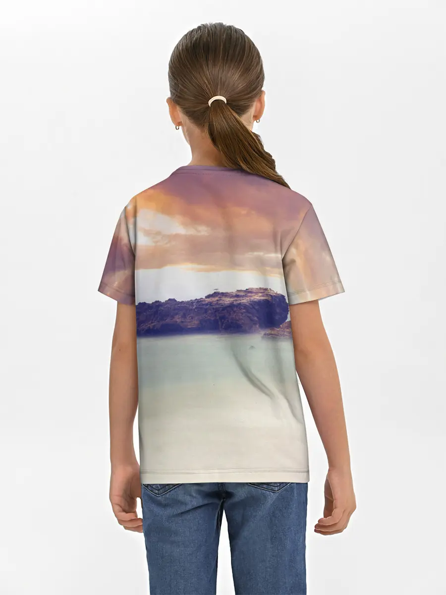 Детская базовая футболка / Sea Sunset Horse