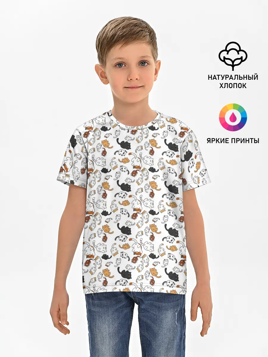 Детская базовая футболка / Котики