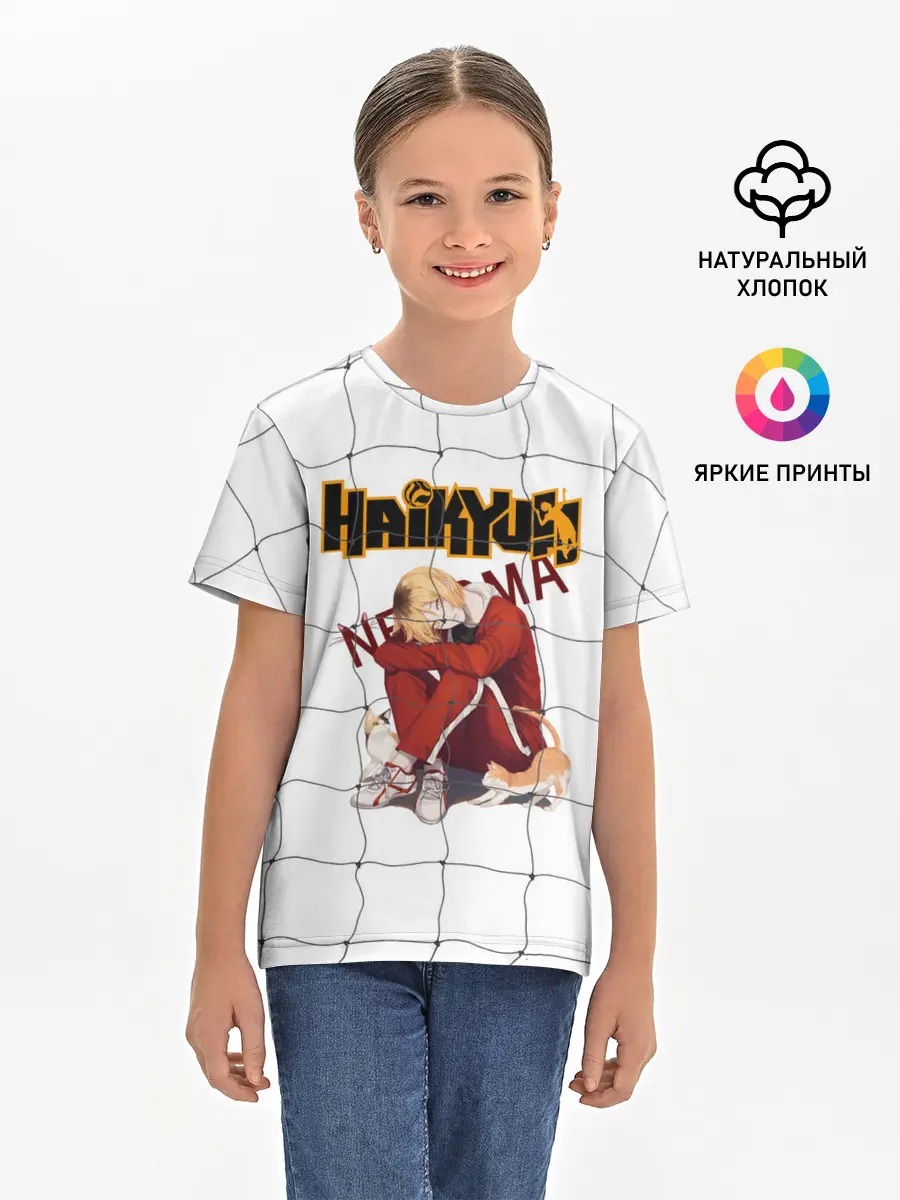 Детская базовая футболка / Кенма Козуме