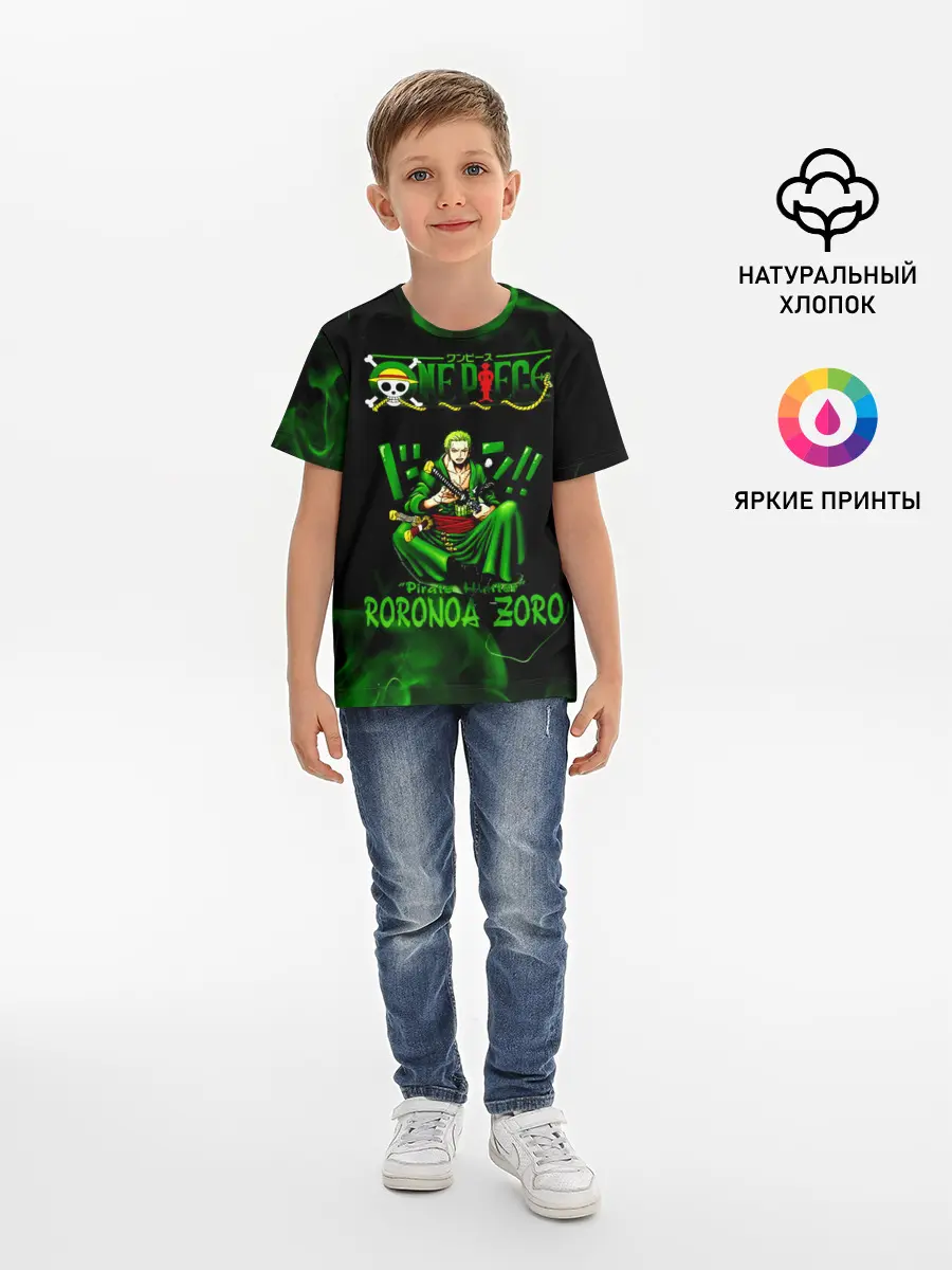 Детская базовая футболка / Ророноа Зоро Ван-Пис