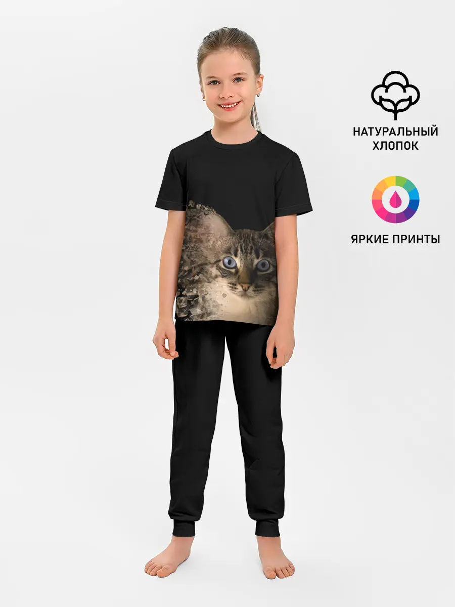 Детская пижама с брюками / Disintegrating Cat