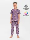 Детская пижама с брюками / ICE SCREAM розовый паттерн