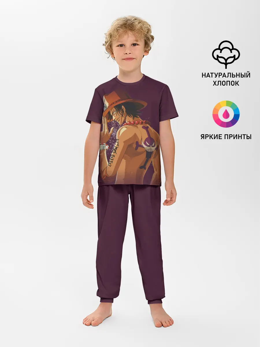 Детская пижама с брюками / One Piece. Портгас Д. Эйс