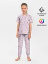 Детская пижама с брюками / Сердечки в облачках