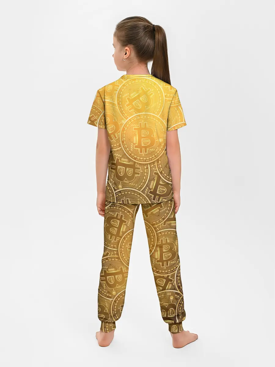 Детская пижама с брюками / БИТКОИН МОНЕТЫ