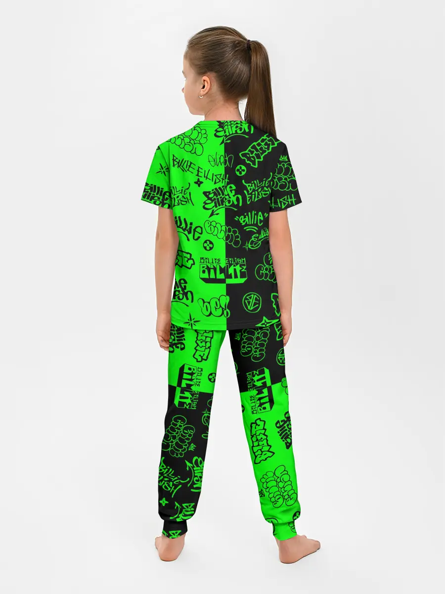 Детская пижама с брюками / Billie Eilish Graffiti two col