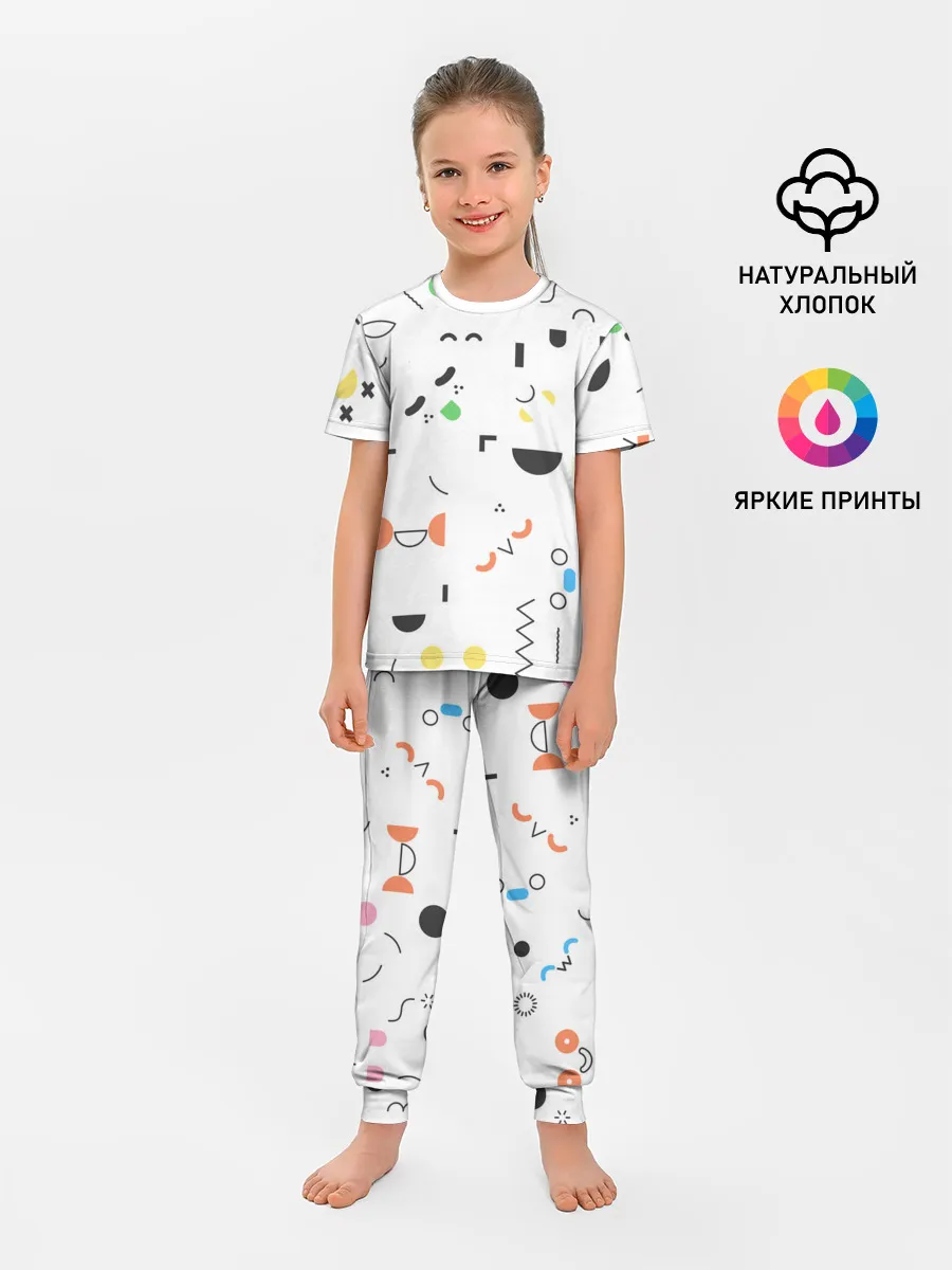 Детская пижама с брюками / TOCA BOCA УЗОР ФОН