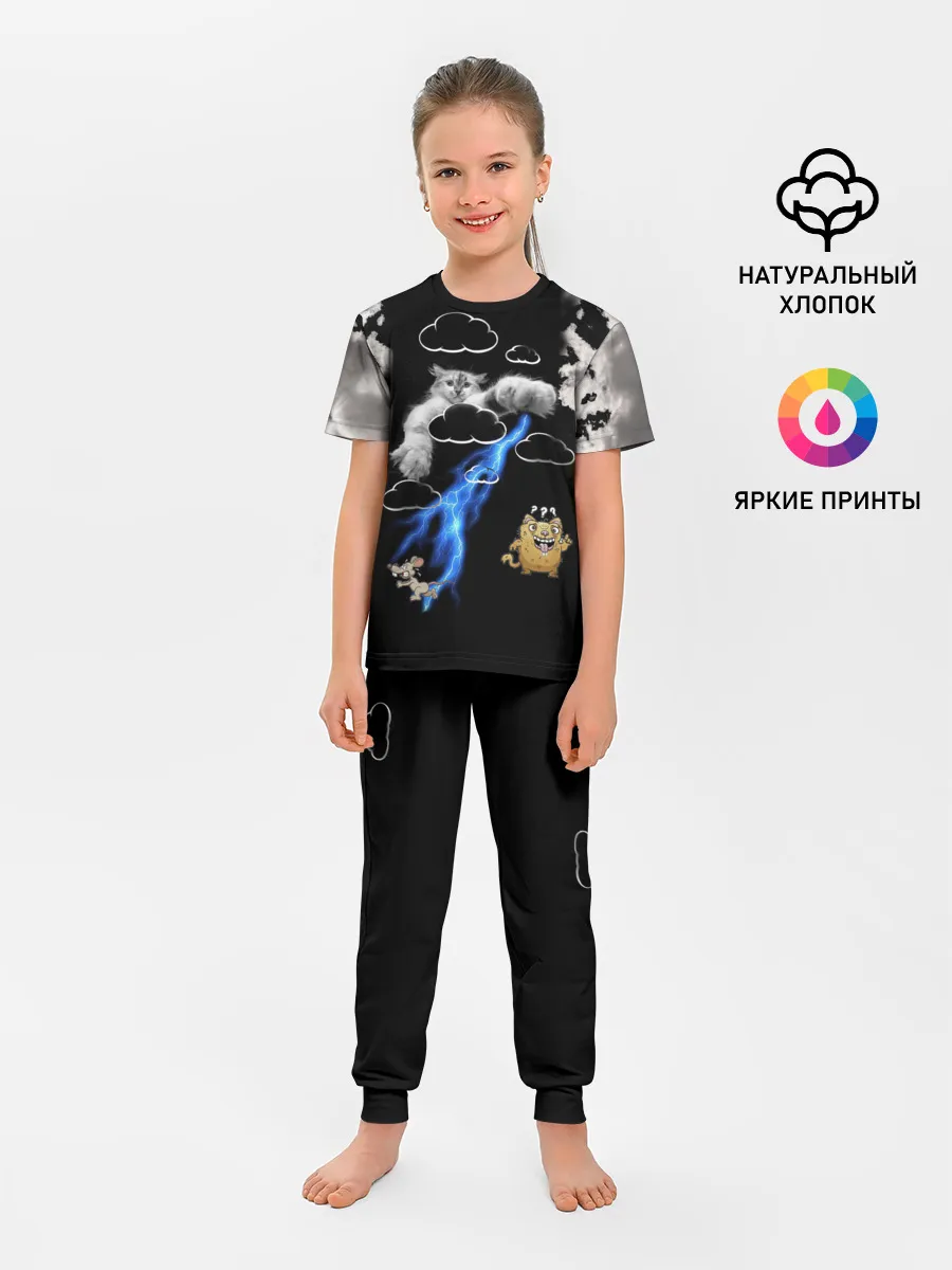 Детская пижама с брюками / Грозовой, кошак