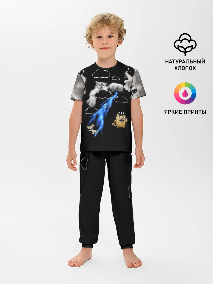 Детская пижама с брюками / Грозовой, кошак