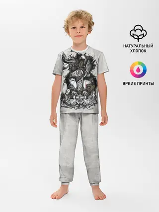 Детская пижама с брюками / Скандинав