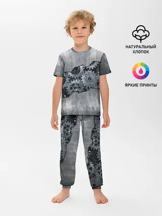 Детская пижама с брюками / Шестеренки