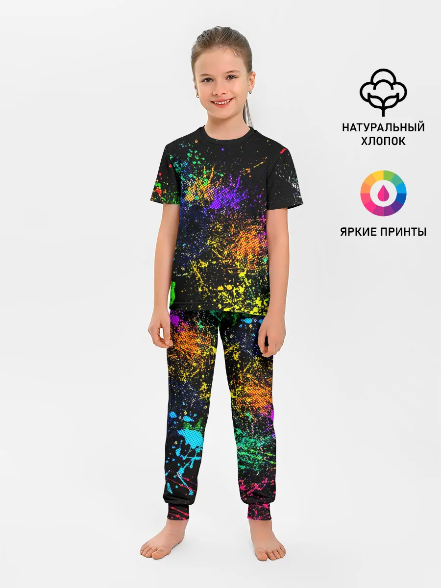 Детская пижама с брюками / БРЫЗКИ КРАСОК