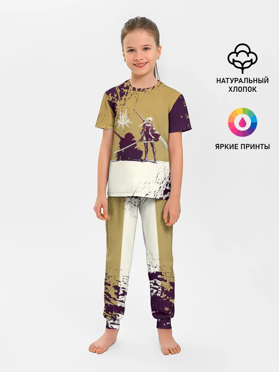 Детская пижама с брюками / Yorha 2B | Nier Automata