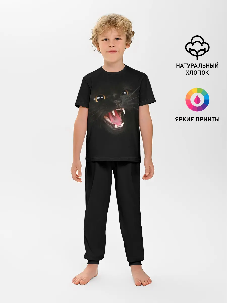 Детская пижама с брюками / Злой Котик