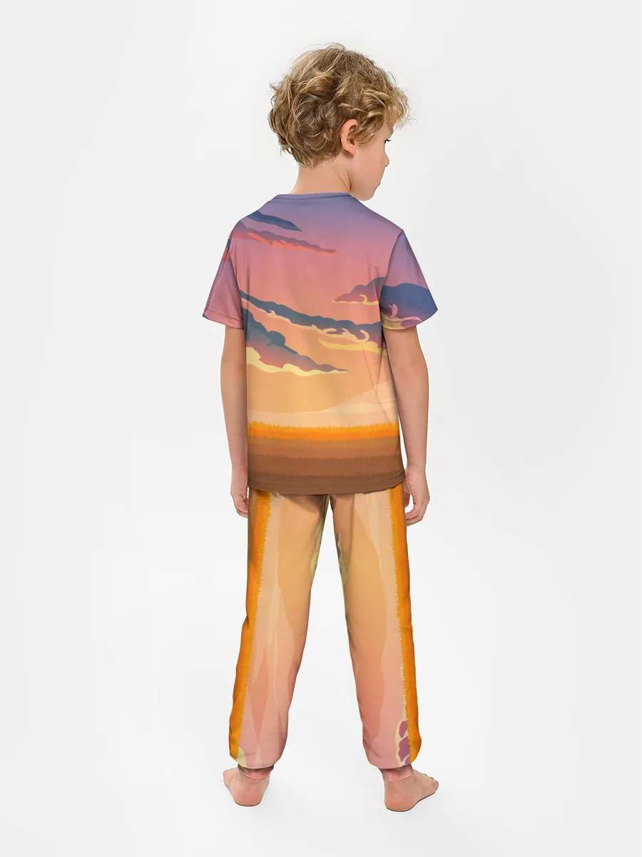 Детская пижама с брюками / Мем собака качок DOGE