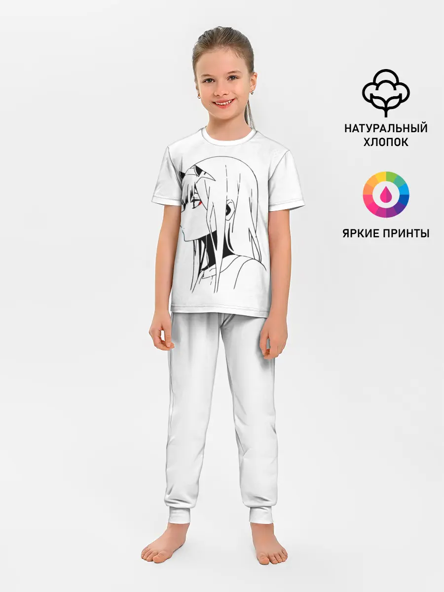 Детская пижама с брюками / Ноль Два. Контур