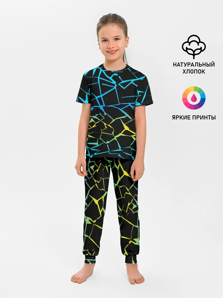 Детская пижама с брюками / НЕОНОВЫЙ ГРАДИЕНТ