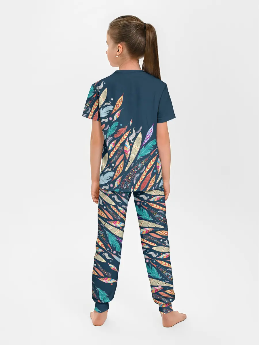 Детская пижама с брюками / Перья