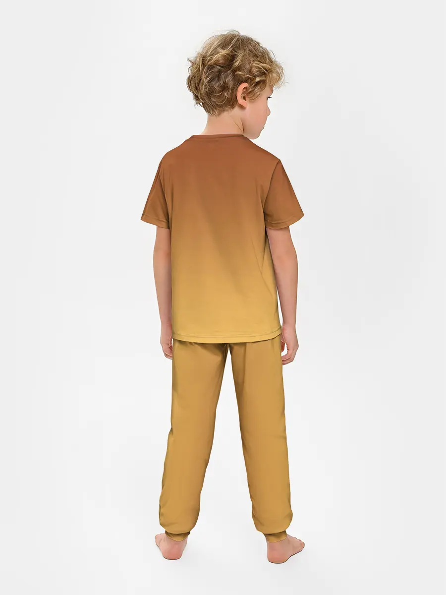 Детская пижама с брюками / Стилизованный арт ЛЕВ морда