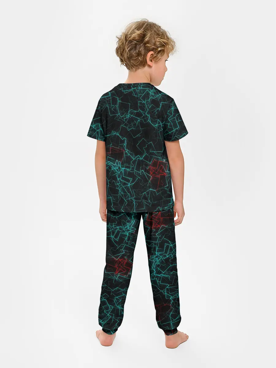 Детская пижама с брюками / текстура