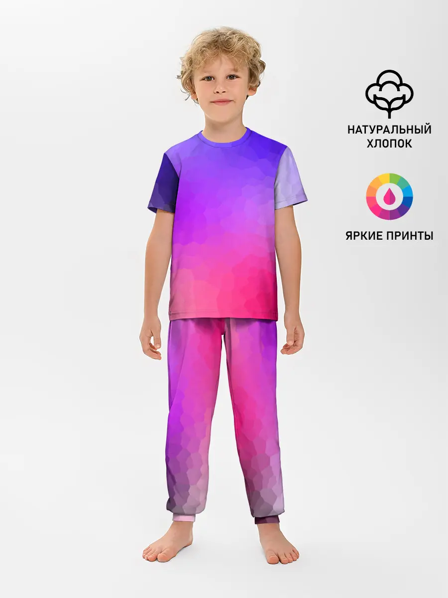 Детская пижама с брюками / фиолетовый кристалл