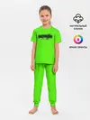 Детская пижама с брюками / Гранж зеленый