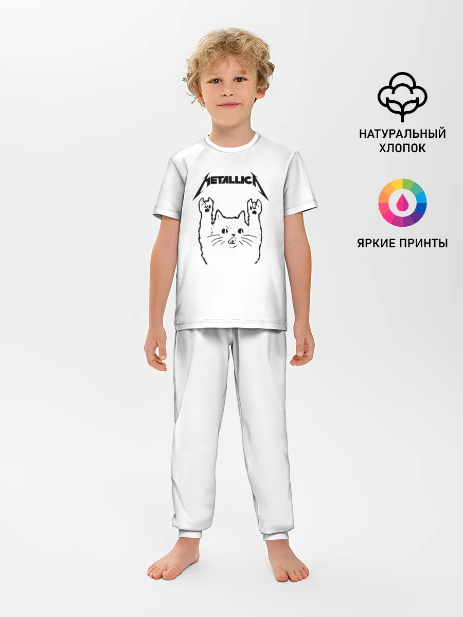 Детская пижама с брюками / Metallica / Meowtallica.