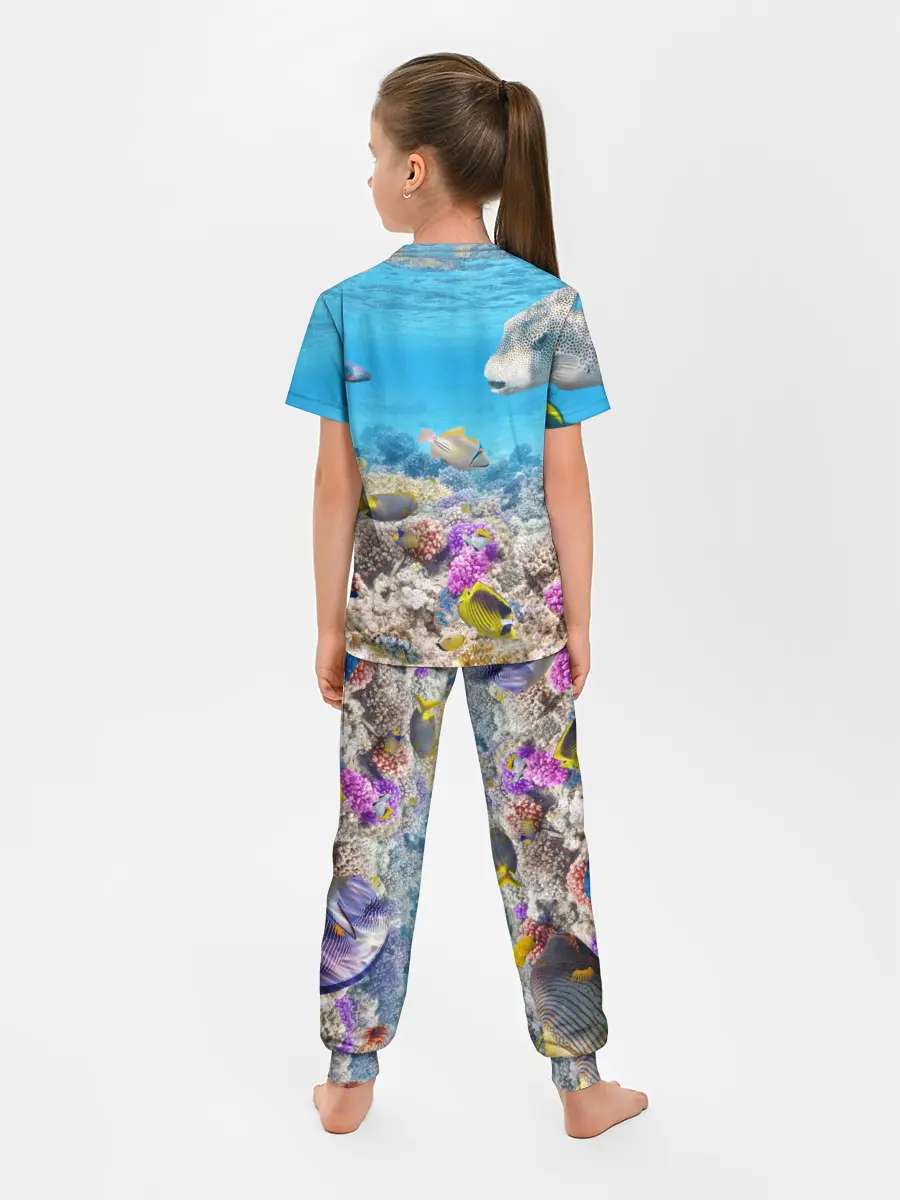 Детская пижама с брюками / Морской мир