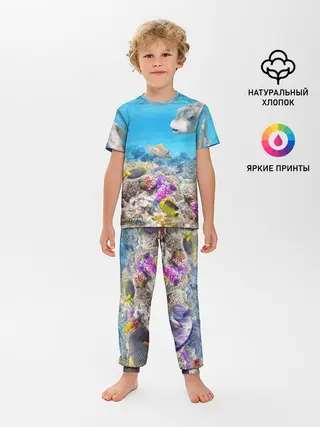 Детская пижама с брюками / Морской мир