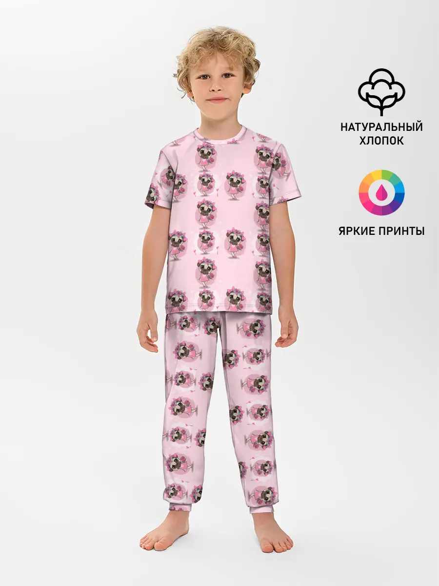 Детская пижама с брюками / Милая собачка