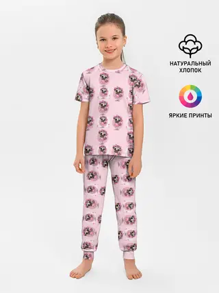 Детская пижама с брюками / Милая собачка