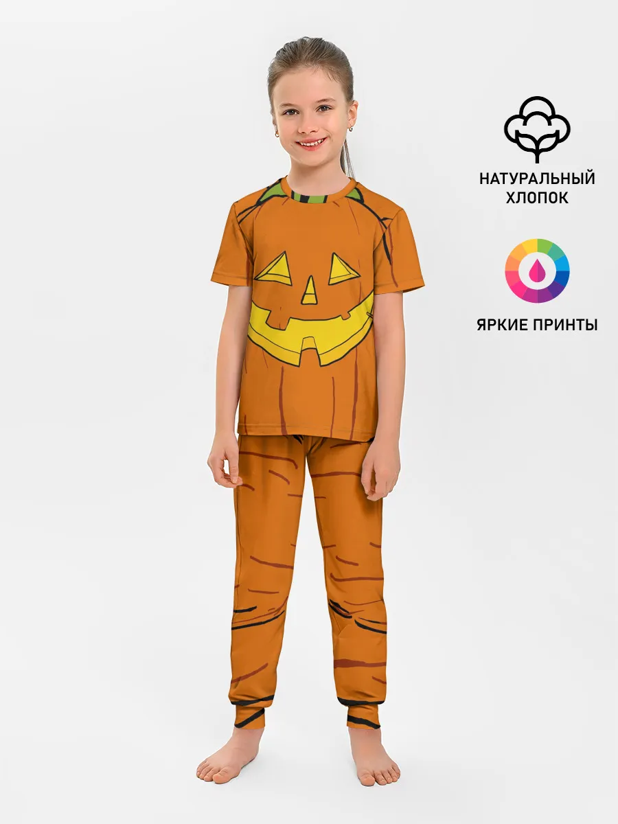 Детская пижама с брюками / Костюм тыквы / Halloween