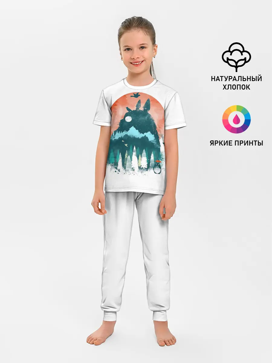 Детская пижама с брюками / Силуэт Тоторо