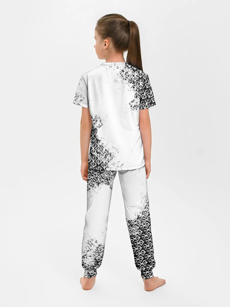 Детская пижама с брюками / БЕРСЕРК logo ч/б