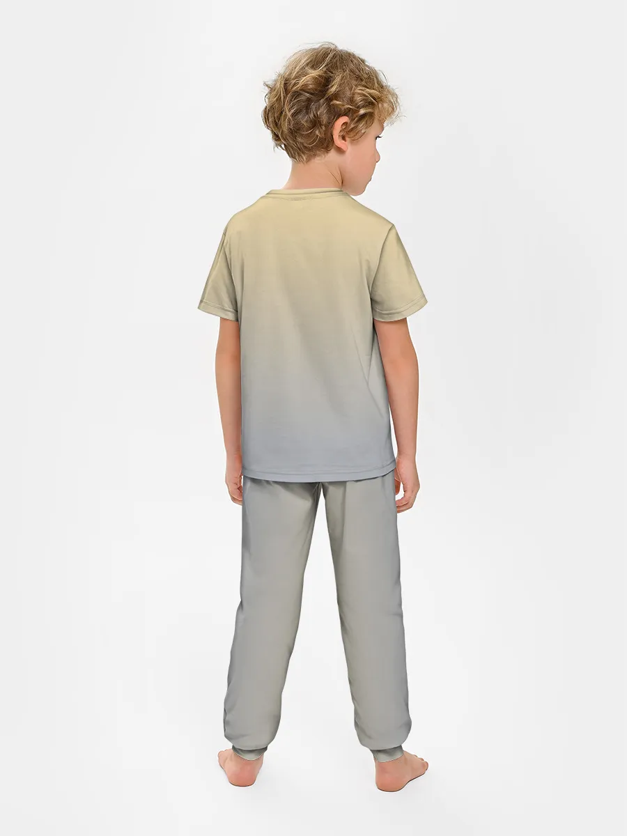 Детская пижама с брюками / девочка и мышка друзья