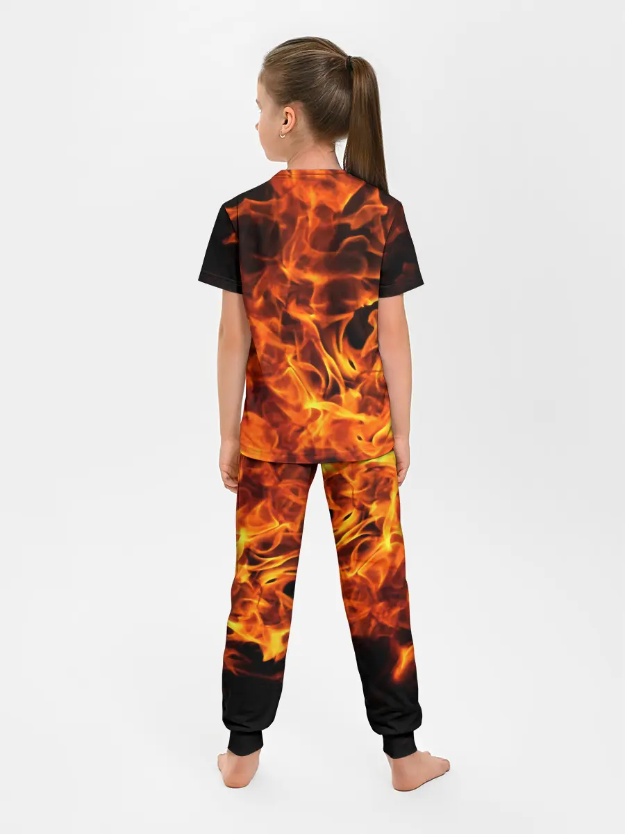 Детская пижама с брюками / огонь