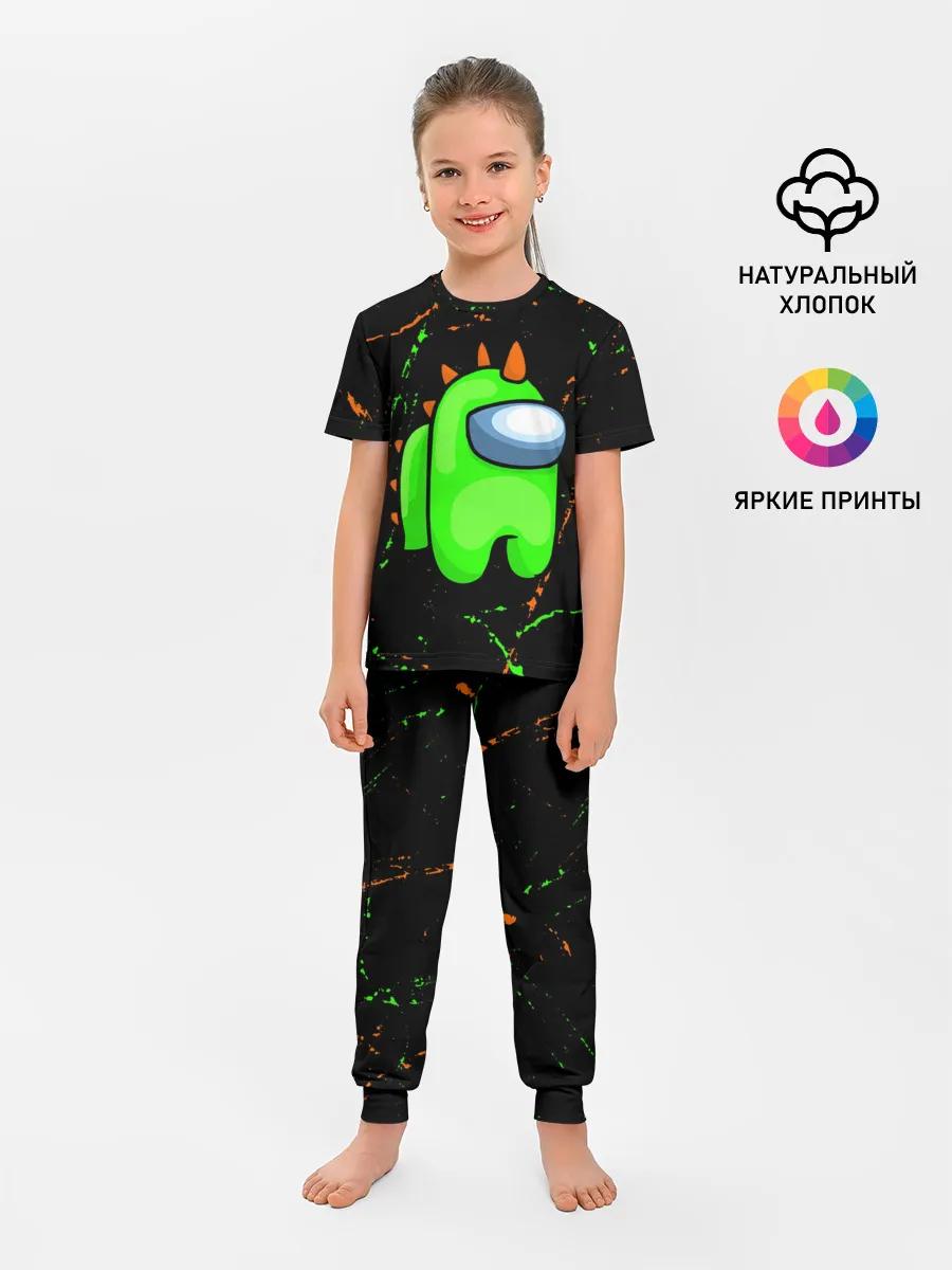 Детская пижама с брюками / AMONG US - FORTNITE REX