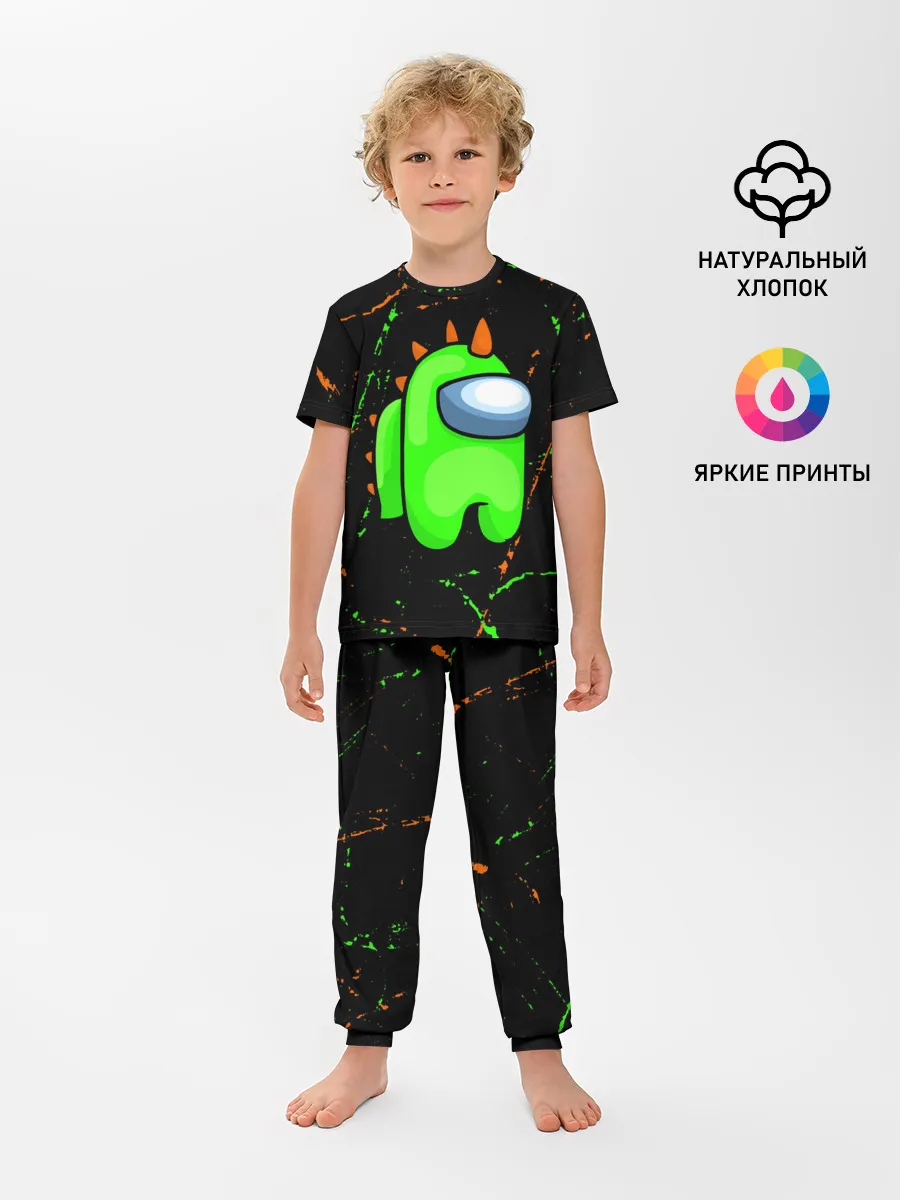 Детская пижама с брюками / AMONG US - FORTNITE REX