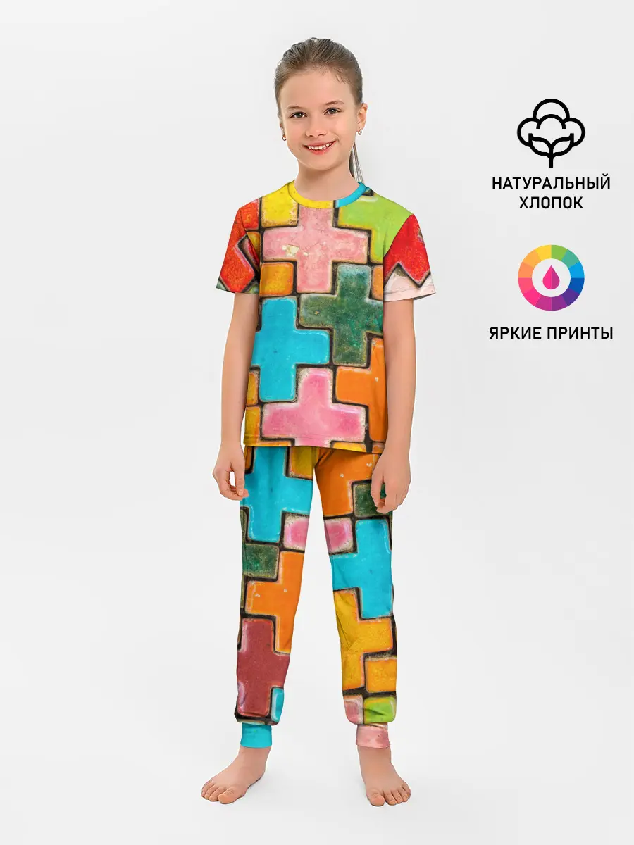 Детская пижама с брюками / Крестик