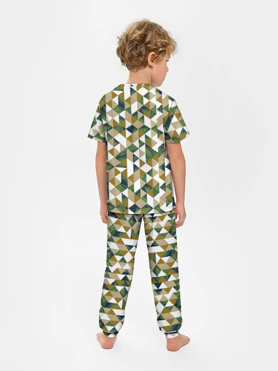 Детская пижама с брюками / Хипстерские треугольники