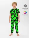Детская пижама с брюками / ЗЕЛЕНЫЕ КУБИКИ