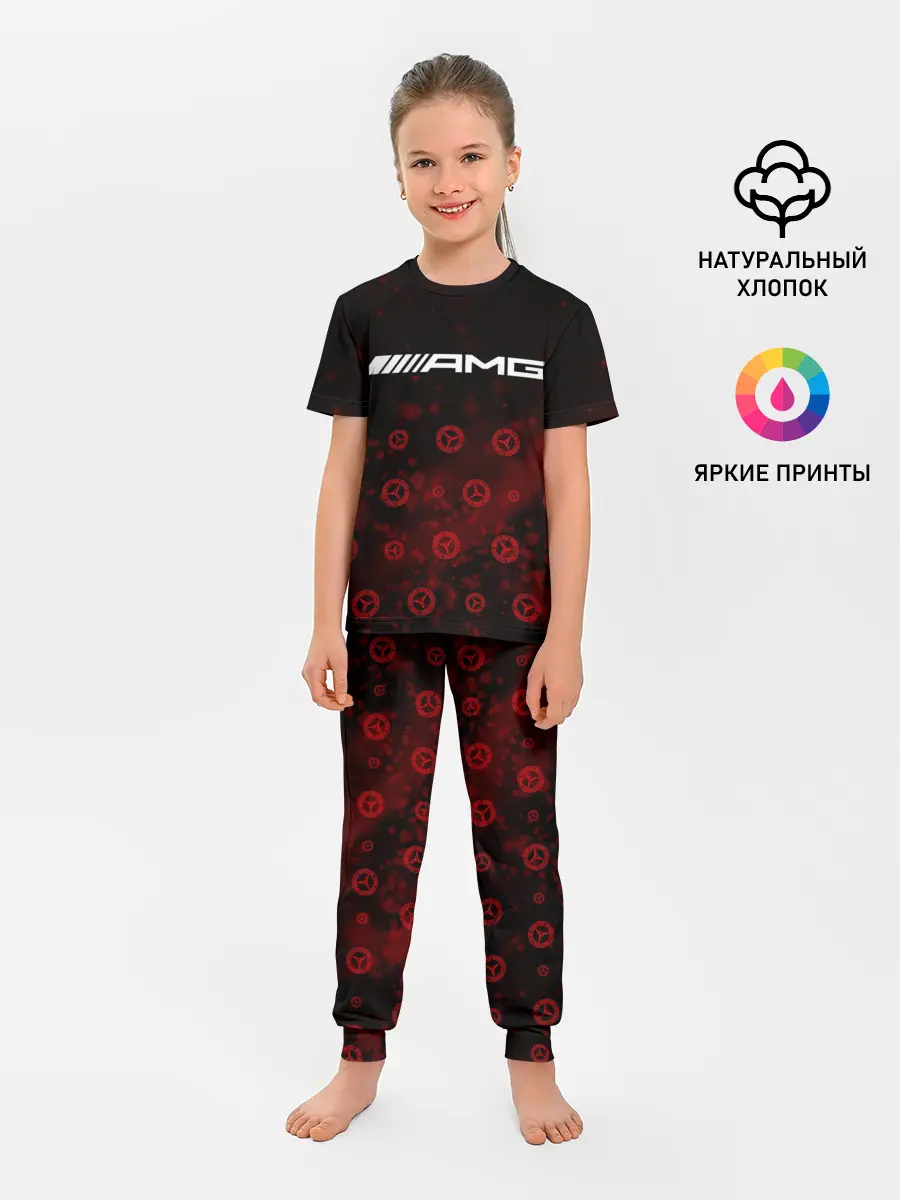 Детская пижама с брюками / Mercedes AMG - Particles