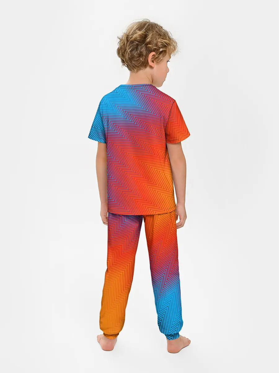 Детская пижама с брюками / ГРАДИЕНТ АБСТРАКЦИЯ / GRADIENT