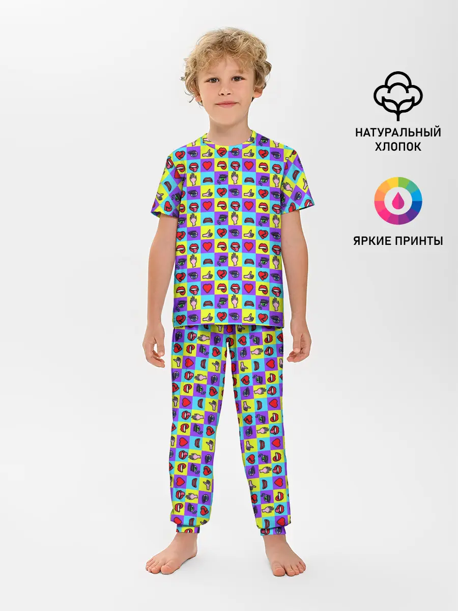 Детская пижама с брюками / Поп-арт