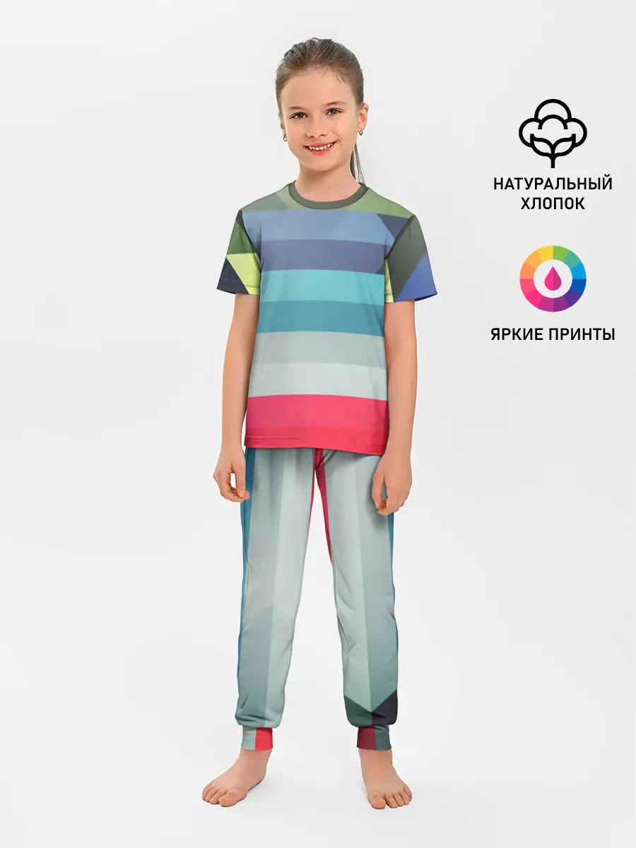 Детская пижама с брюками / ТЕКСТУРА ЛИНИИ